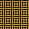Halloween Harlequin Diamond Check Mustard Gold Black Seamless Pattern