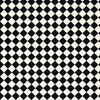 Halloween Harlequin Diamond Check Bone White Black Seamless Pattern