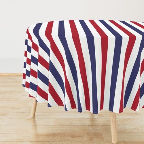 2 inch Flag Red White and Blue Alternating V Stripes Interior Collection Design Collection american flag tablecloth design