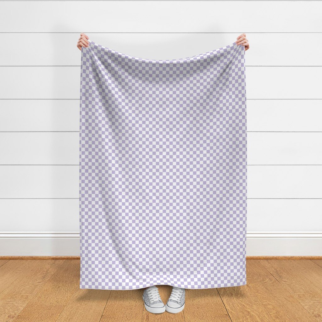 One Inch Checks in Springtime Lavender and White Home Decor Collection Home Styling Collection checked squares fabric