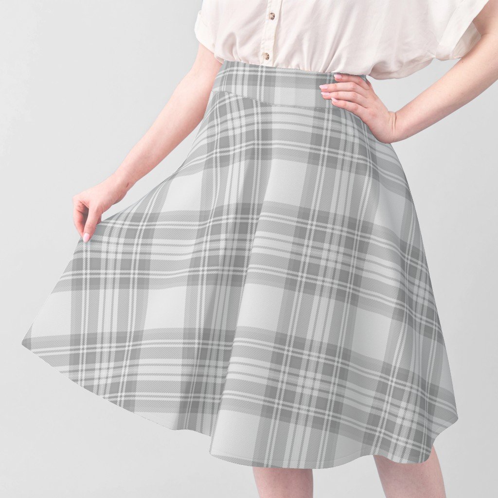Ash Grey Cool Large Traditional Tartan Plaid Pattern Home Styling Collection Design Collection large scale fabric