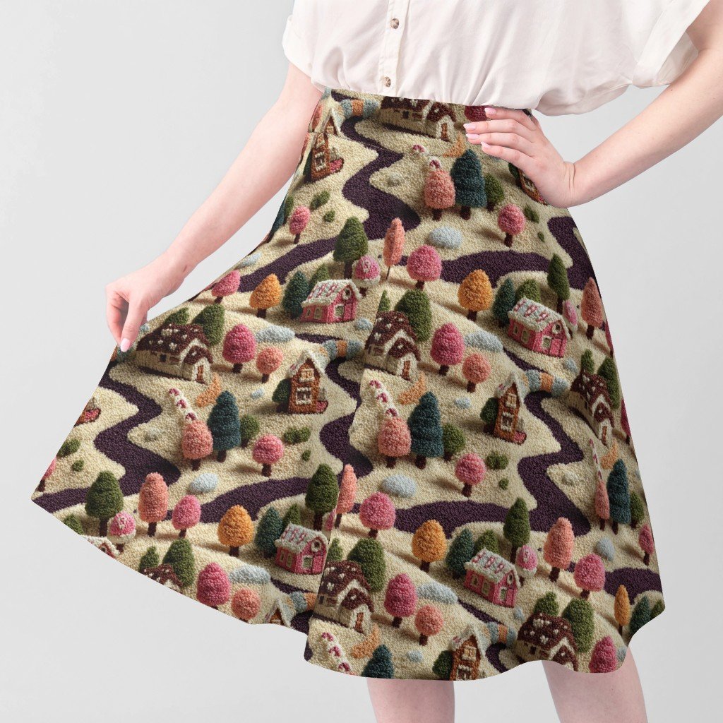 Caramel Cocoa Crocheted Candy Land Village Home Decor Collection Interior Collection caramel fabric
