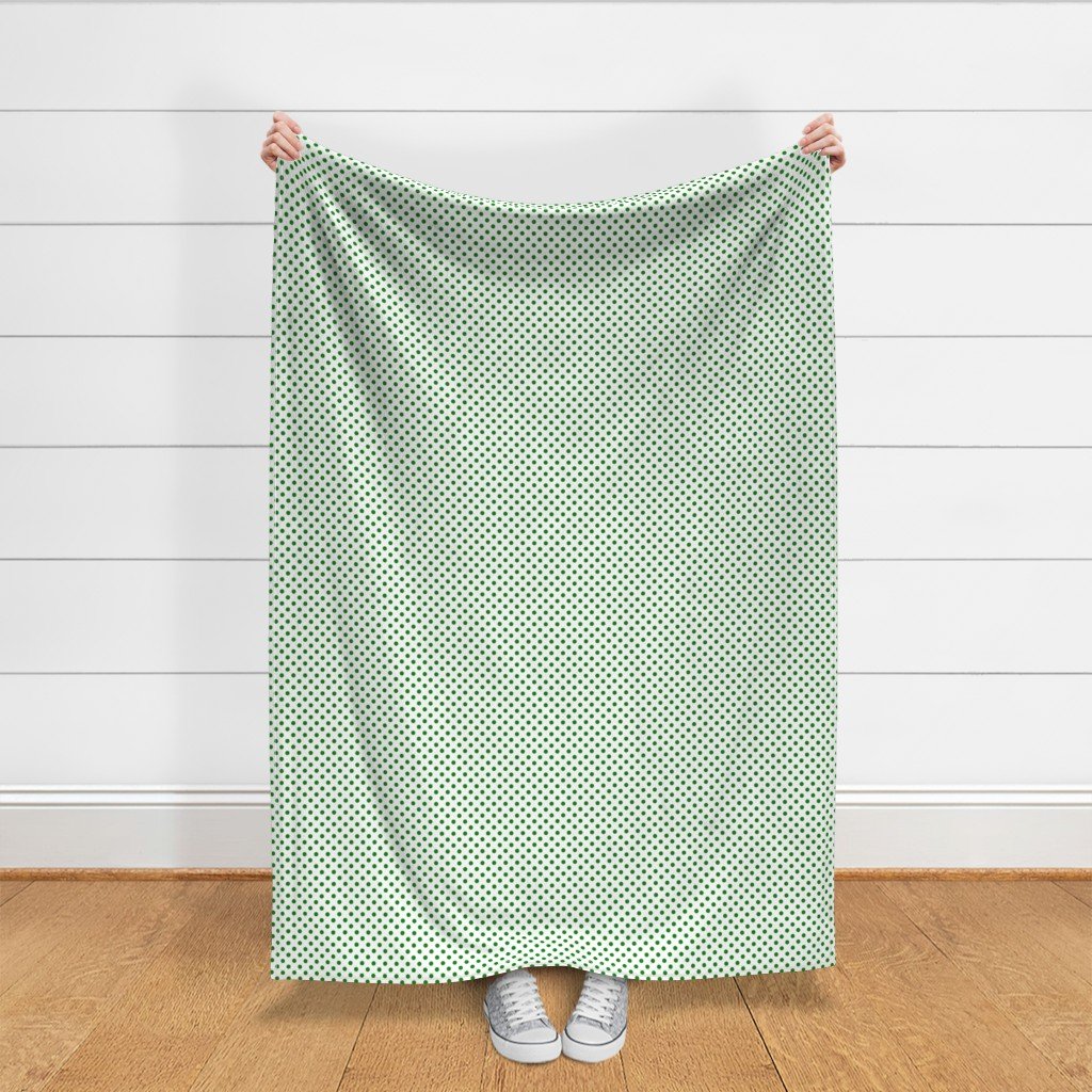 Green Spots on White 1 Inch Spacing Design Collection Home Decor Collection circle pattern fabric