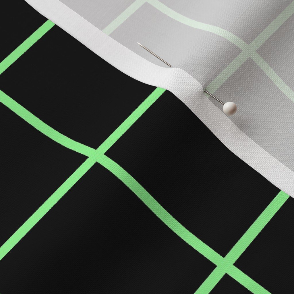 Mint Green and Black 2 Inch Grid Home Decor Collection Design Collection black grid fabric