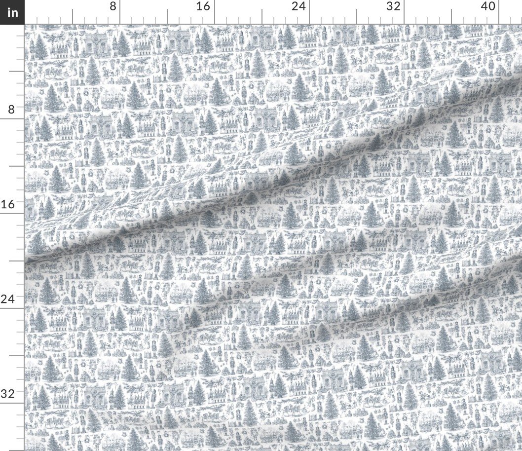Christmas Nutcracker Toile Midnight Navy Design Collection Home Styling Collection christmas nutcracker fabric