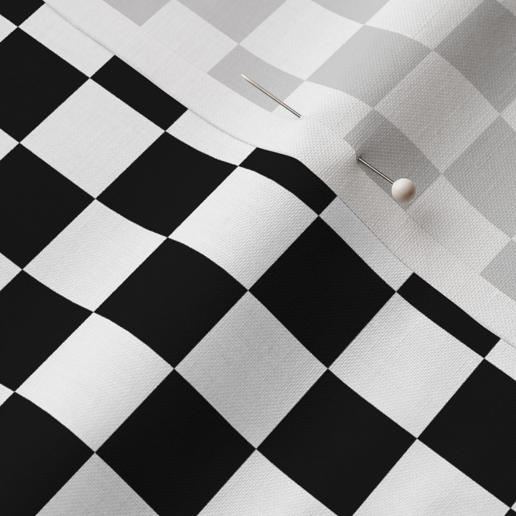 Black and White Checkerboard 3/4 inch-Check Interior Collection Interior Collection checked plaid fabric