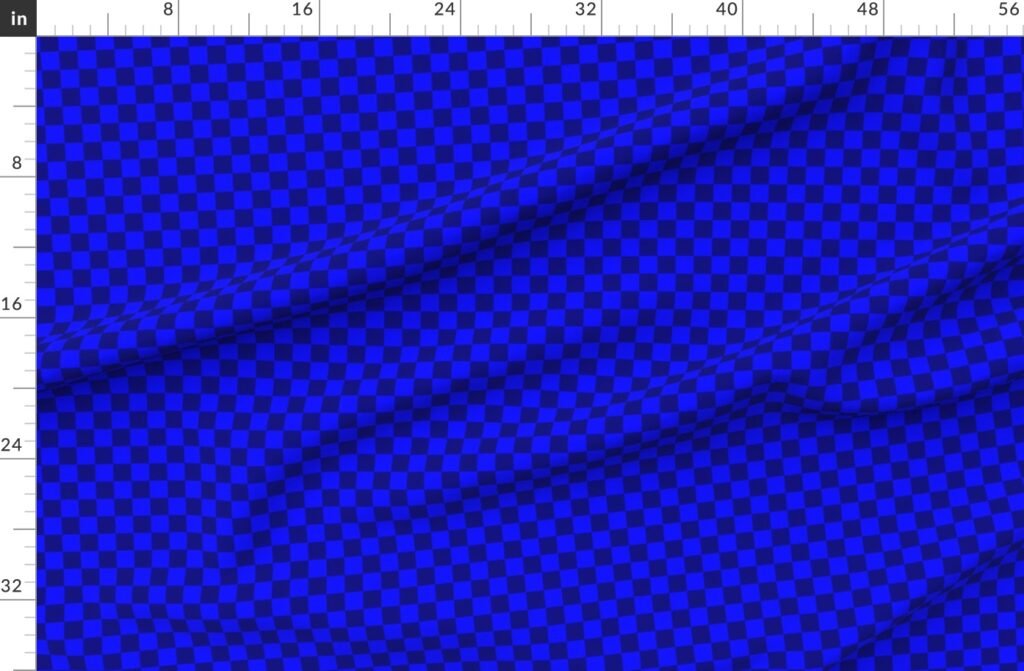 Blue and Navy 1 Inch Check Fabric design