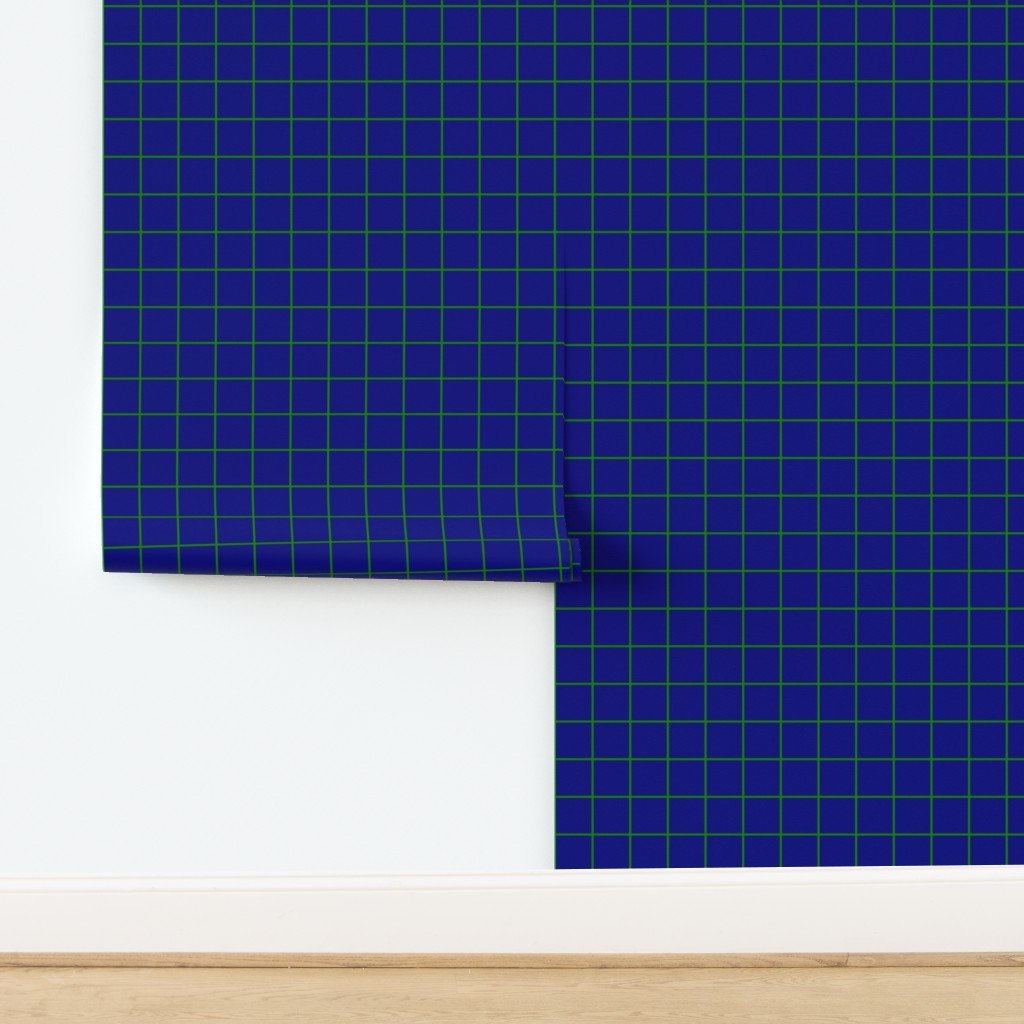 Green and Navy 2 Inch Grid Home Styling Collection design