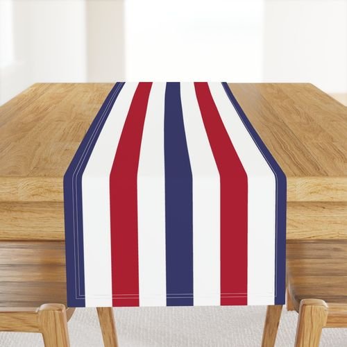 2 inch Flag Red White and Blue Alternating V Stripes Interior Collection Design Collection cabana stripes table runner design