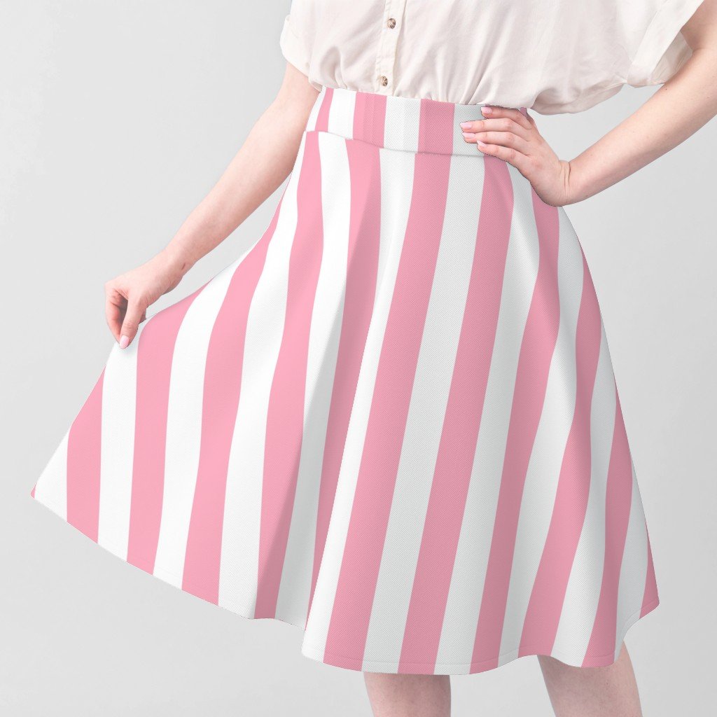 2 inch Wide Vertical Palm Beach Pink and White Cabana Stripes Home Styling Collection Home Decor Collection cabana stripes fabric
