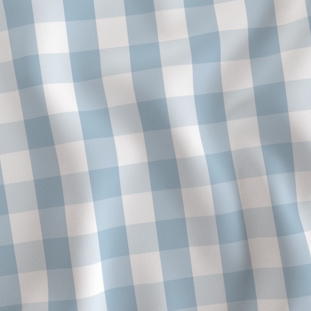 Sky Blue and White French Provincial Winter Gingham Check Home Styling Collection Interior Collection blue gingham fabric