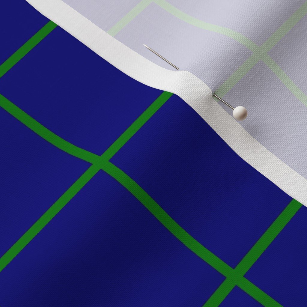 Green and Navy 2 Inch Grid Home Styling Collection Home Styling Collection cool tone fabric