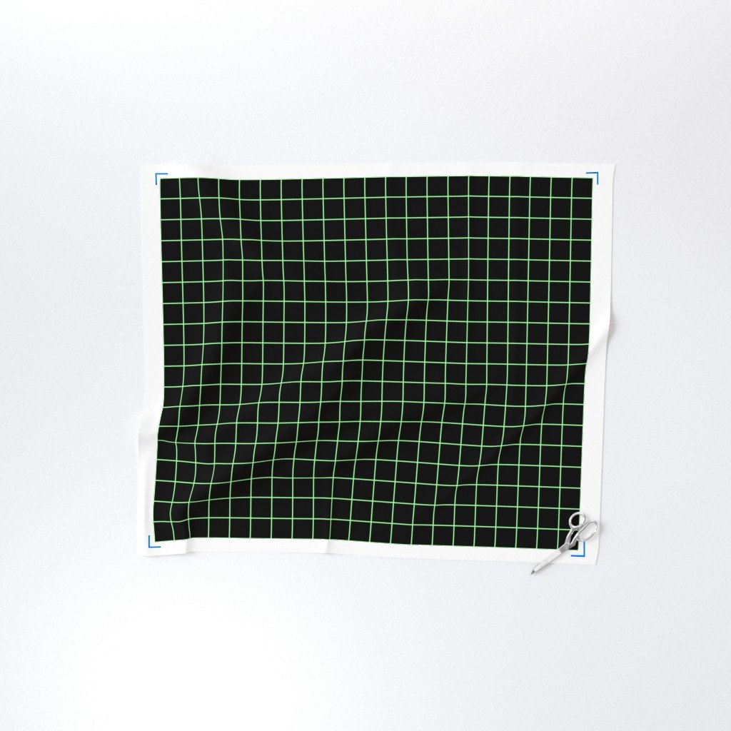 Mint Green and Black 2 Inch Grid Home Decor Collection Design Collection clean geometric fabric