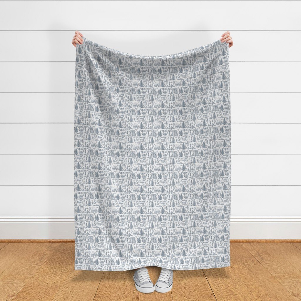 Christmas Nutcracker Toile Midnight Navy Design Collection Home Styling Collection christmas toile fabric