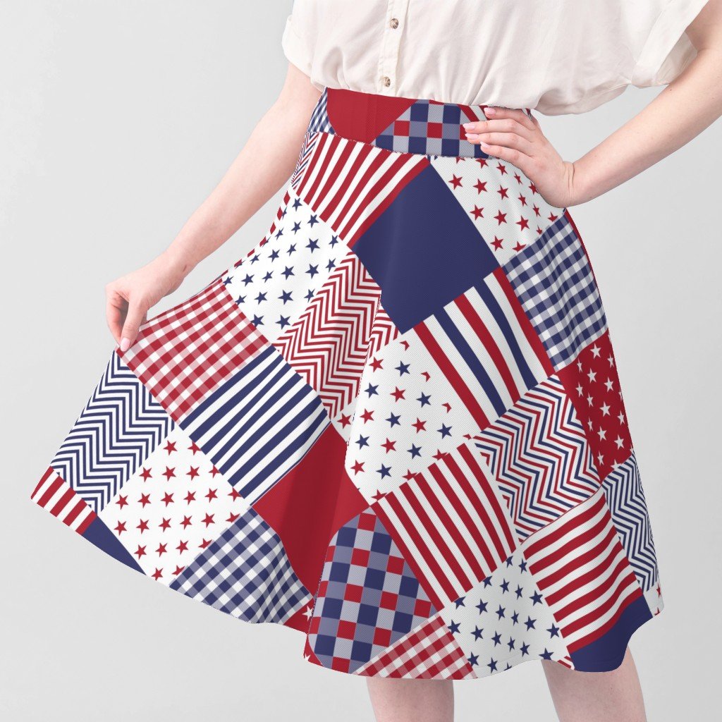 USA Americana Patchwork Red White & Blue Quilt Patterns Decor Collection Interior Collection cheater quilt fabric