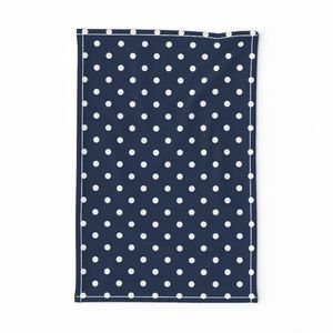 White Polkadots on Sailor Blue Design Collection Home Decor Collection blue white dots tea towel design