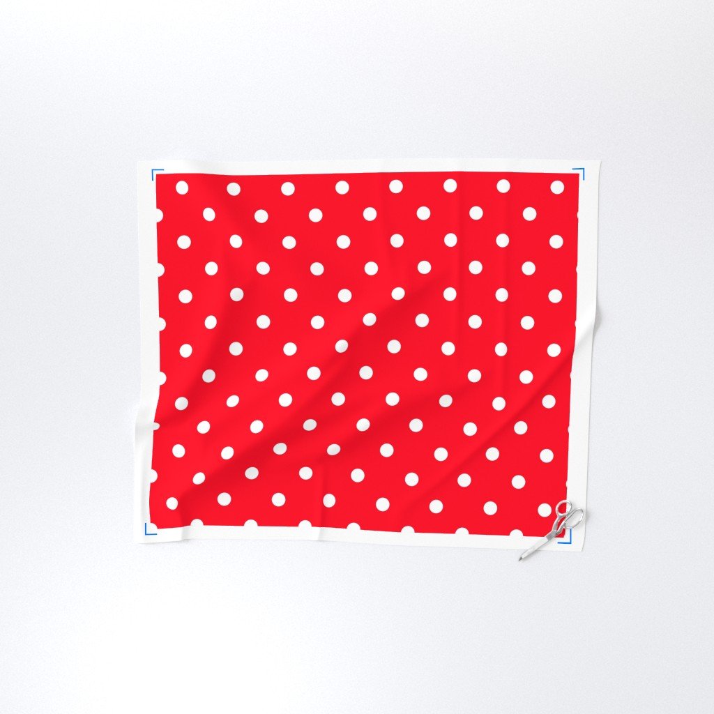 White Polkadots on Cherry Red Home Decor Collection Decor Collection cherry red and white fabric