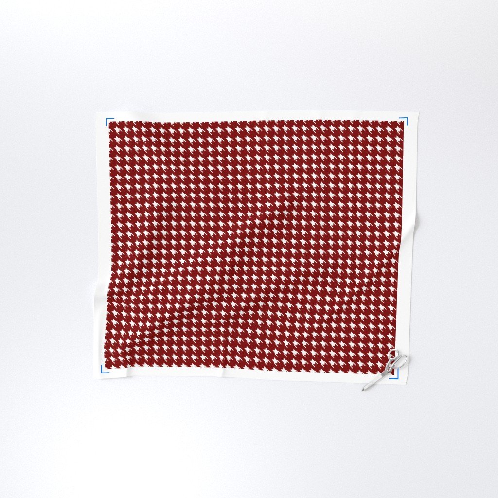 Large Dark Christmas Candy Apple Red Houndstooth Check Home Styling Collection Home Decor Collection candy red fabric