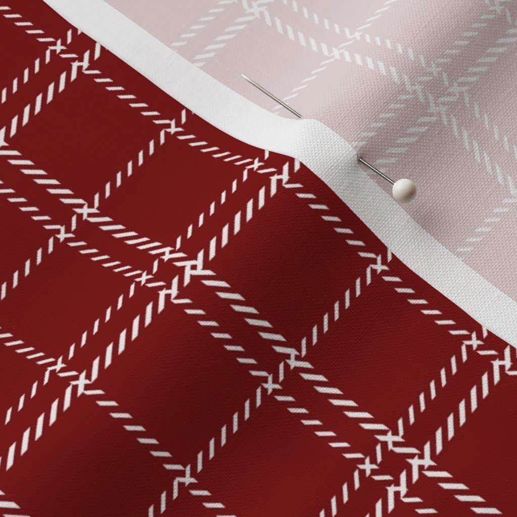 Dark Christmas Candy Apple Red Plaid Check with White Home Styling Collection Interior Collection red plaid fabric
