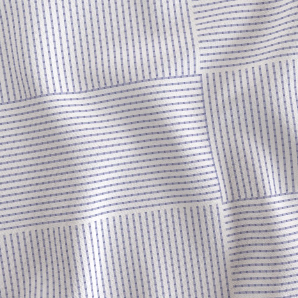 Patchwork Quilt Squares in Shades of Periwinkle Blue Seersucker look Home Decor Collection Decor Collection puckered stripes fabric