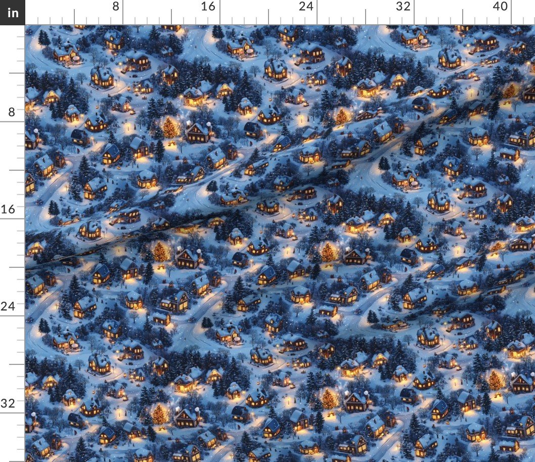 Snowy Twilight - Night Before Christmas Home Decor Collection Home Decor Collection festive fabric
