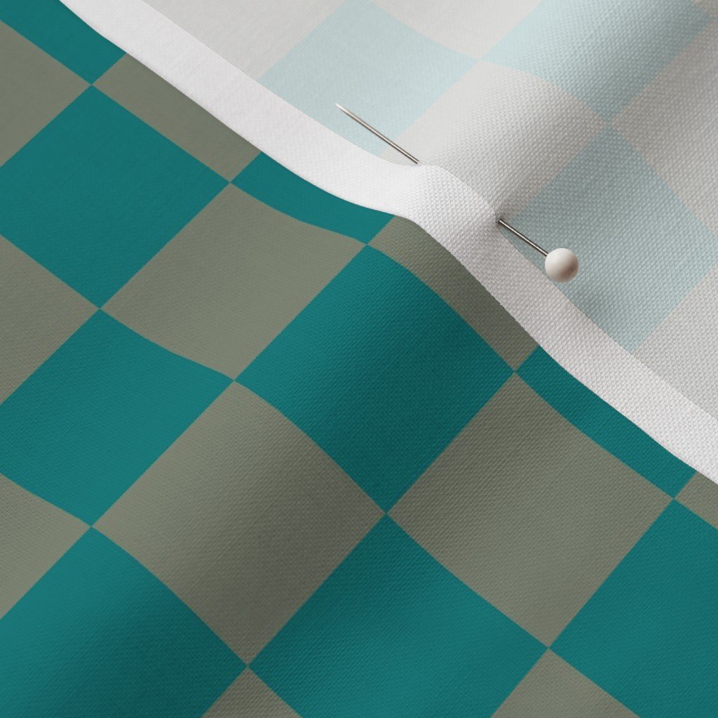 Classic Teal and Sage Green 1 Inch Check Home Decor Collection Design Collection cozy home fabric