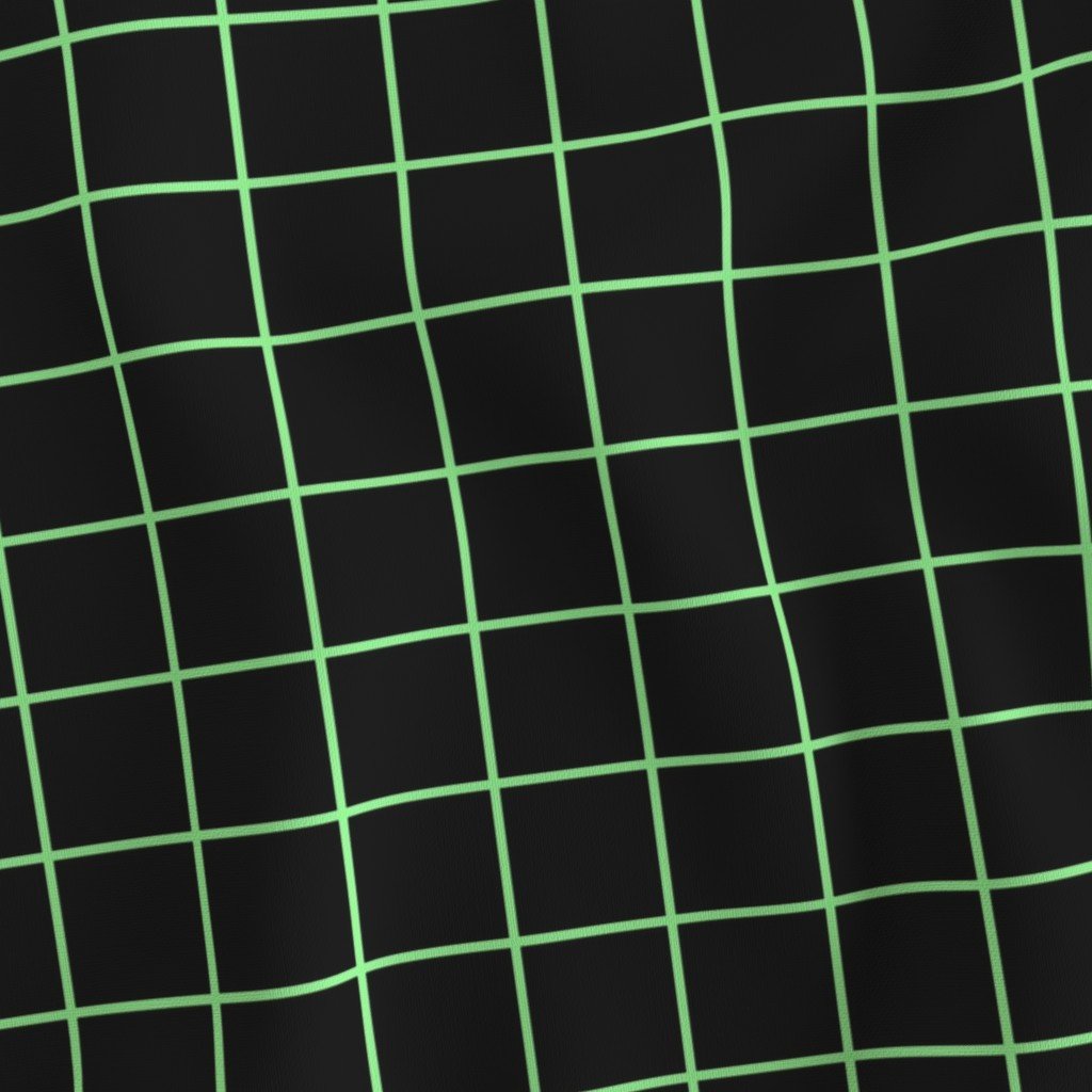 Mint Green and Black 2 Inch Grid Home Decor Collection Design Collection cool tone fabric