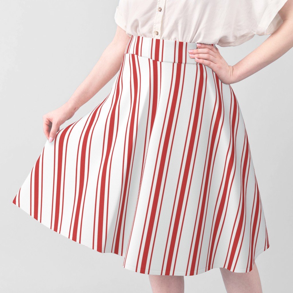 Mattress Ticking Wide Striped Pattern in Red and White Home Styling Collection Home Styling Collection mattress ticking fabric