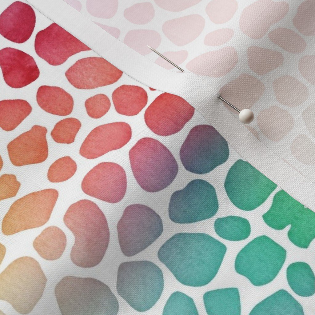 Rainbow Bright Pastel Mosaic Watercolor Spots in Mirror Repeat Decor Collection Home Styling Collection multicolored dots fabric