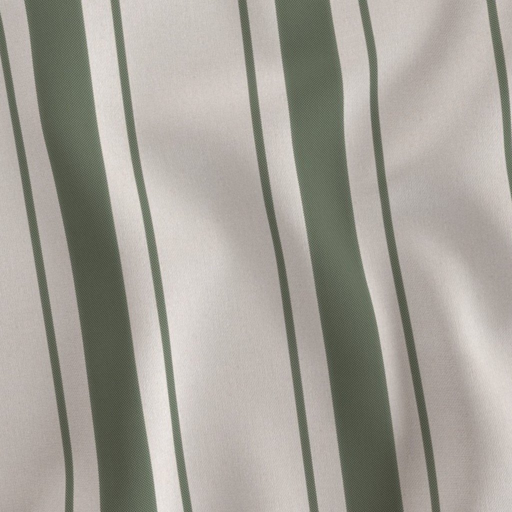 Leaf Green Antique Vintage Mattress Ticking Stripe on Cream Decor Collection Home Decor Collection green and cream fabric