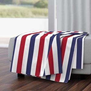 2 inch Flag Red White and Blue Alternating V Stripes Interior Collection Design Collection national flag throw blanket design