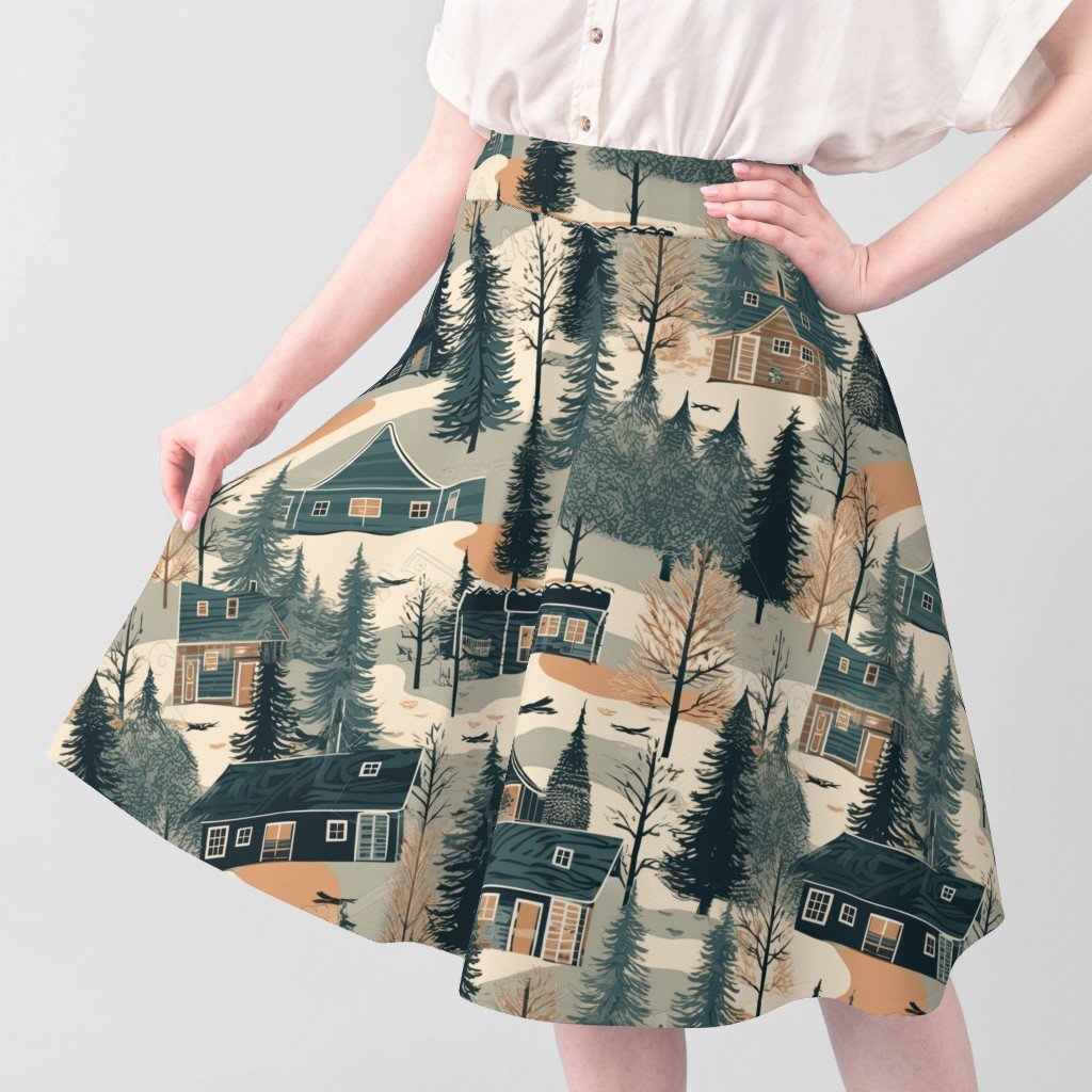 Montana Winter Cabins Montana with Evergreens Home Decor Collection Decor Collection winter forest winter fabric
