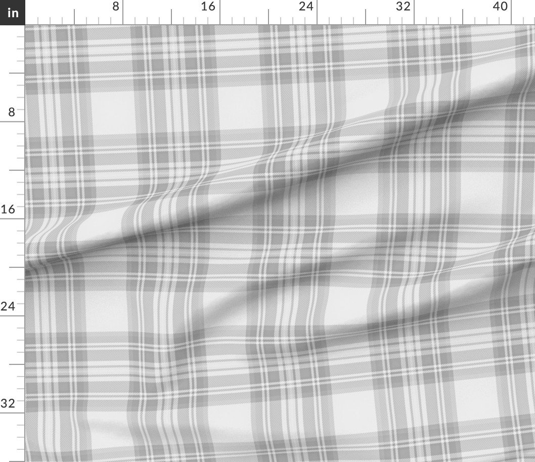 Ash Grey Cool Large Traditional Tartan Plaid Pattern Home Styling Collection Design Collection baby fabric