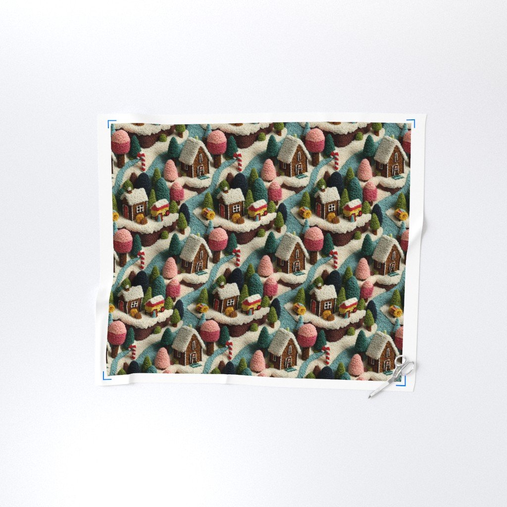 Gingerbread Crocheted Christmas Candy Land Village Home Decor Collection Interior Collection crochet fabric