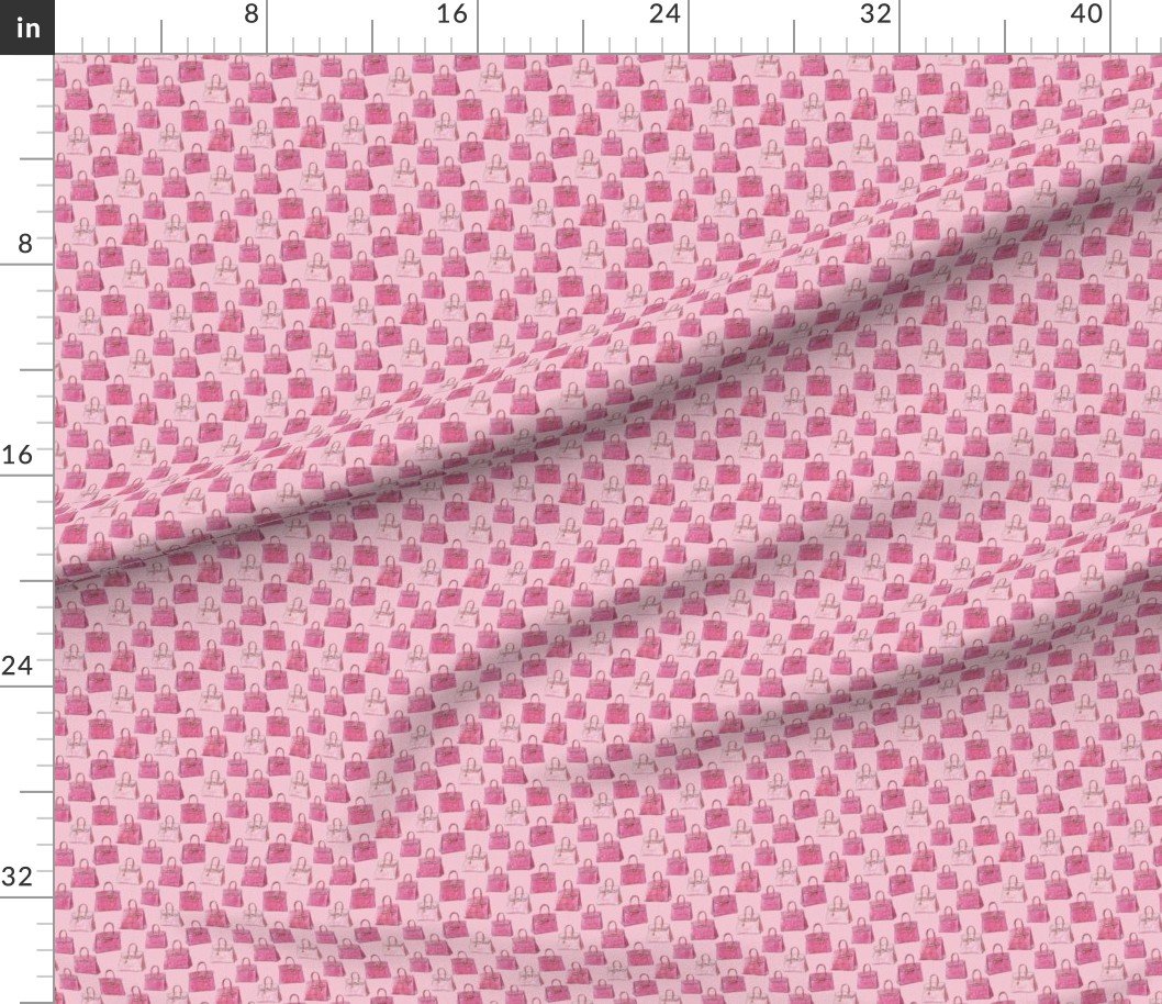 Small Pink Croc Texture Handbag Fashion Repeat Pattern Design Collection Design Collection feminine decor fabric
