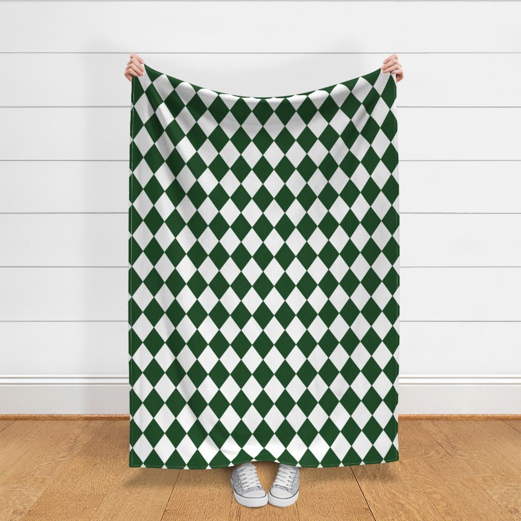 Hunter Green Modern Diamond Pattern Decor Collection Home Styling Collection hunter diamonds fabric