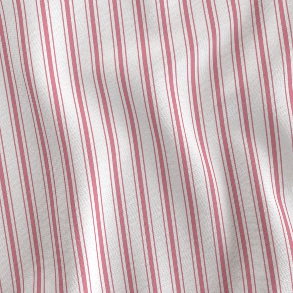 Small Vertical Nantucket Red Mattress Ticking Stripes on White Decor Collection Design Collection red on white fabric