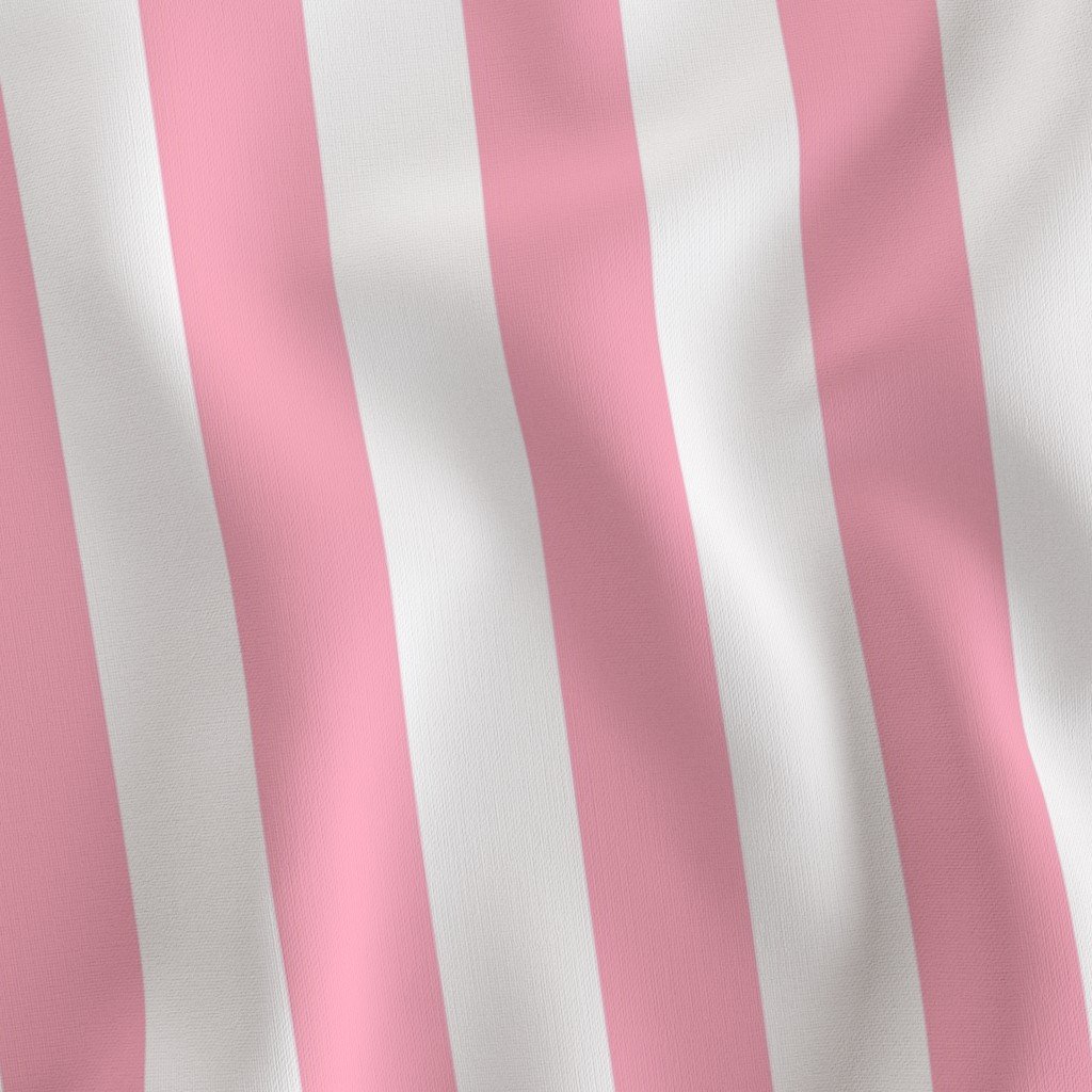 2 inch Wide Vertical Palm Beach Pink and White Cabana Stripes Home Styling Collection Home Decor Collection pink and white fabric