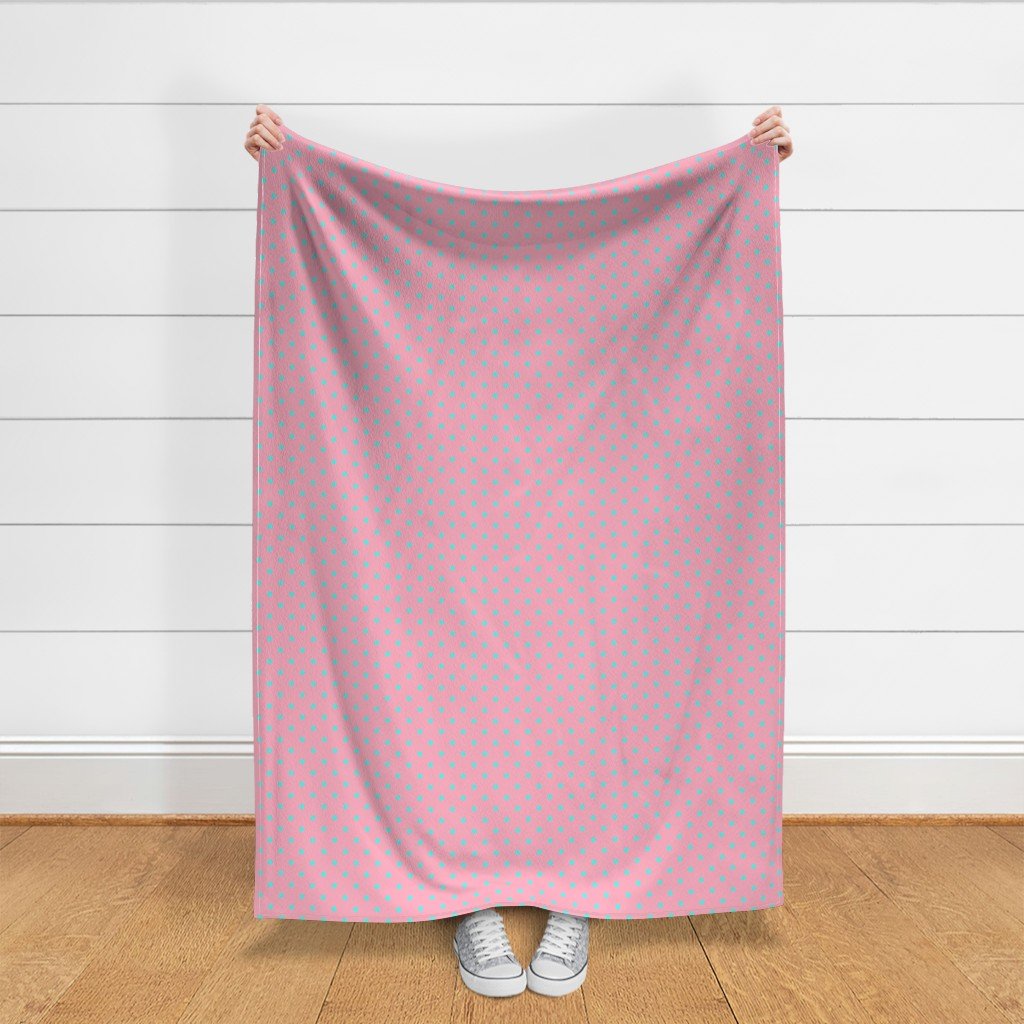 Small Polka Dots in South Beach Aqua Blue on Palm Beach Pink Interior Collection Home Decor Collection palm beach pink dots fabric