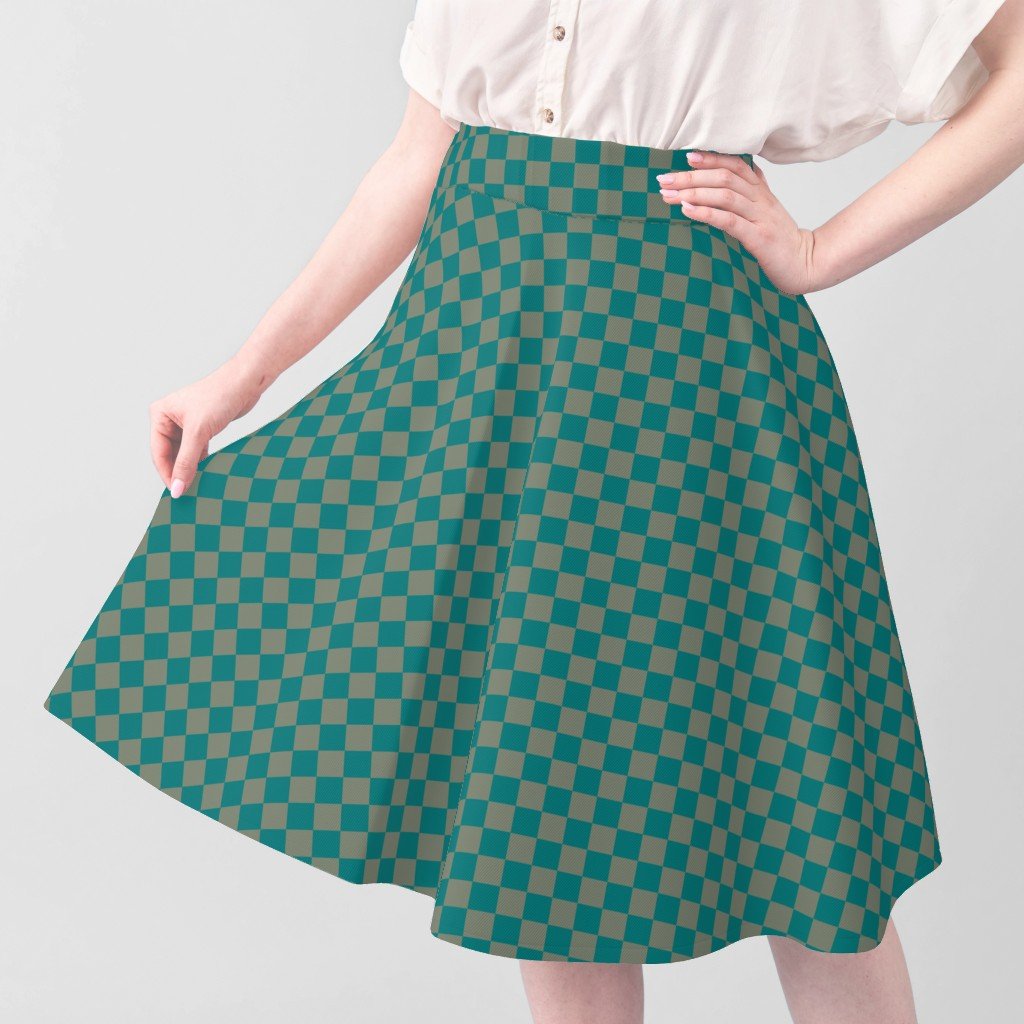 Classic Teal and Sage Green 1 Inch Check Home Decor Collection Design Collection kitchen accents fabric