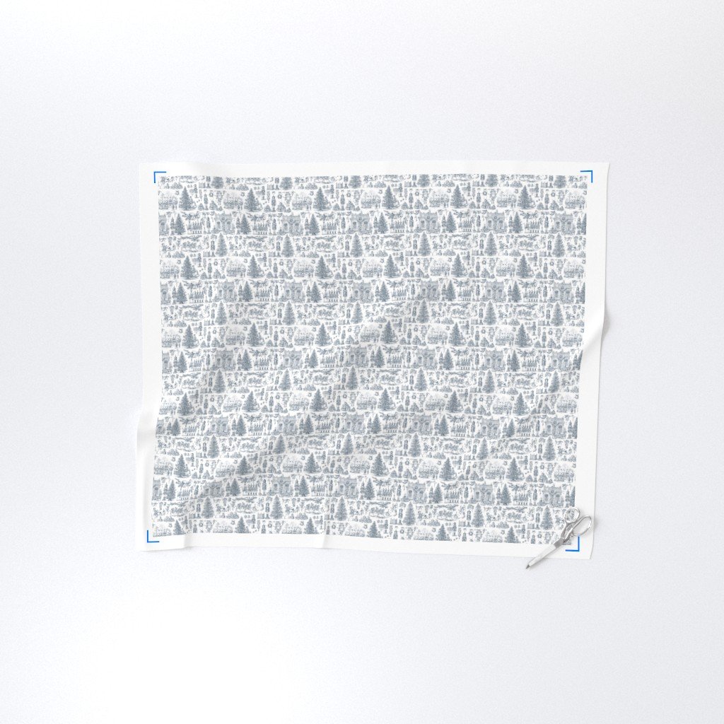 Christmas Nutcracker Toile Midnight Navy Design Collection Home Styling Collection navy toile fabric
