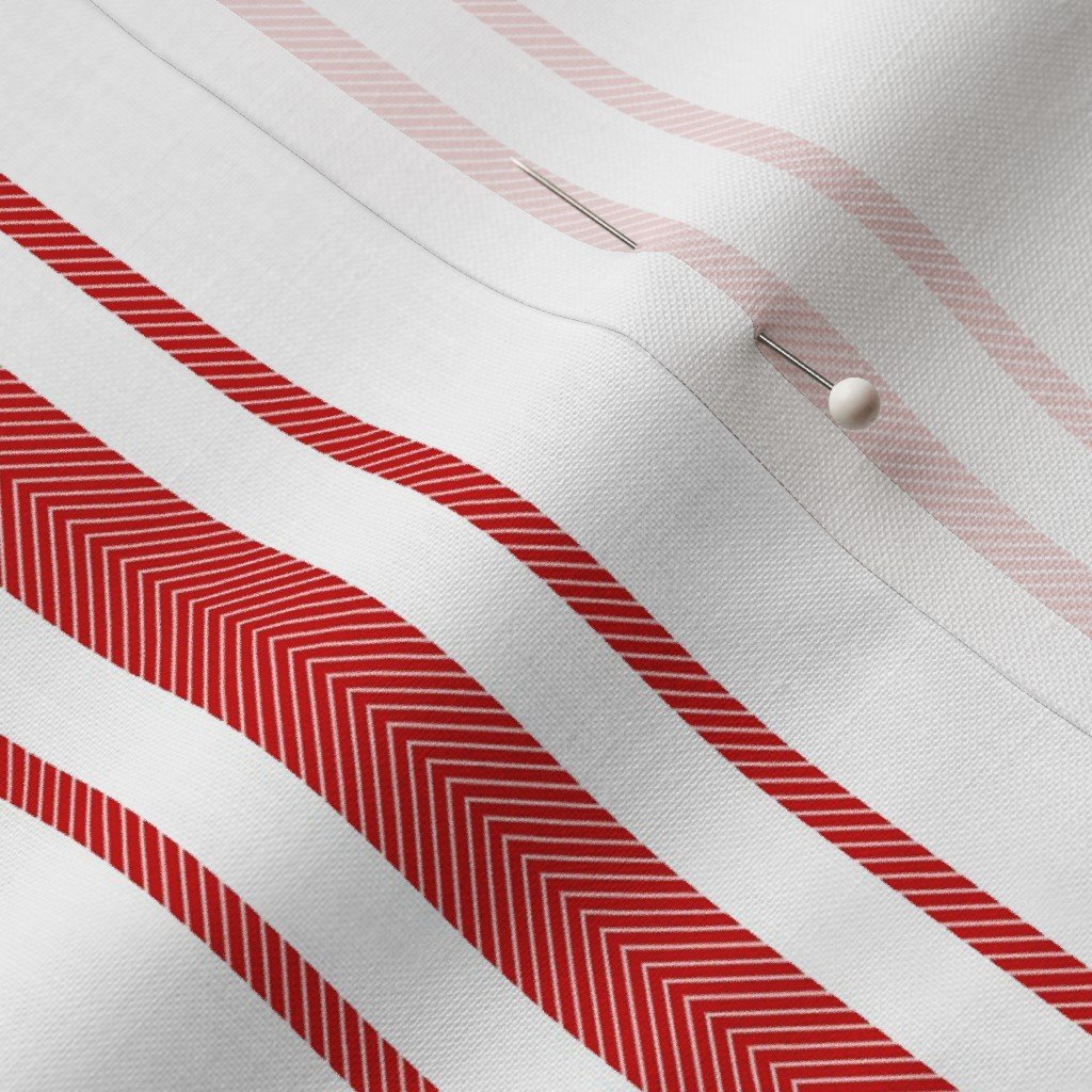 Mattress Ticking Wide Striped Pattern in Red and White Home Styling Collection Home Styling Collection red striped fabric