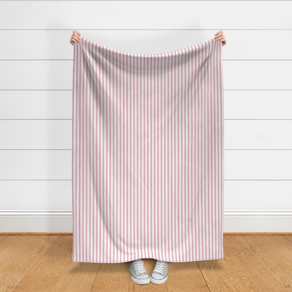 Small Vertical Nantucket Red Mattress Ticking Stripes on White Decor Collection Design Collection brittany reds fabric