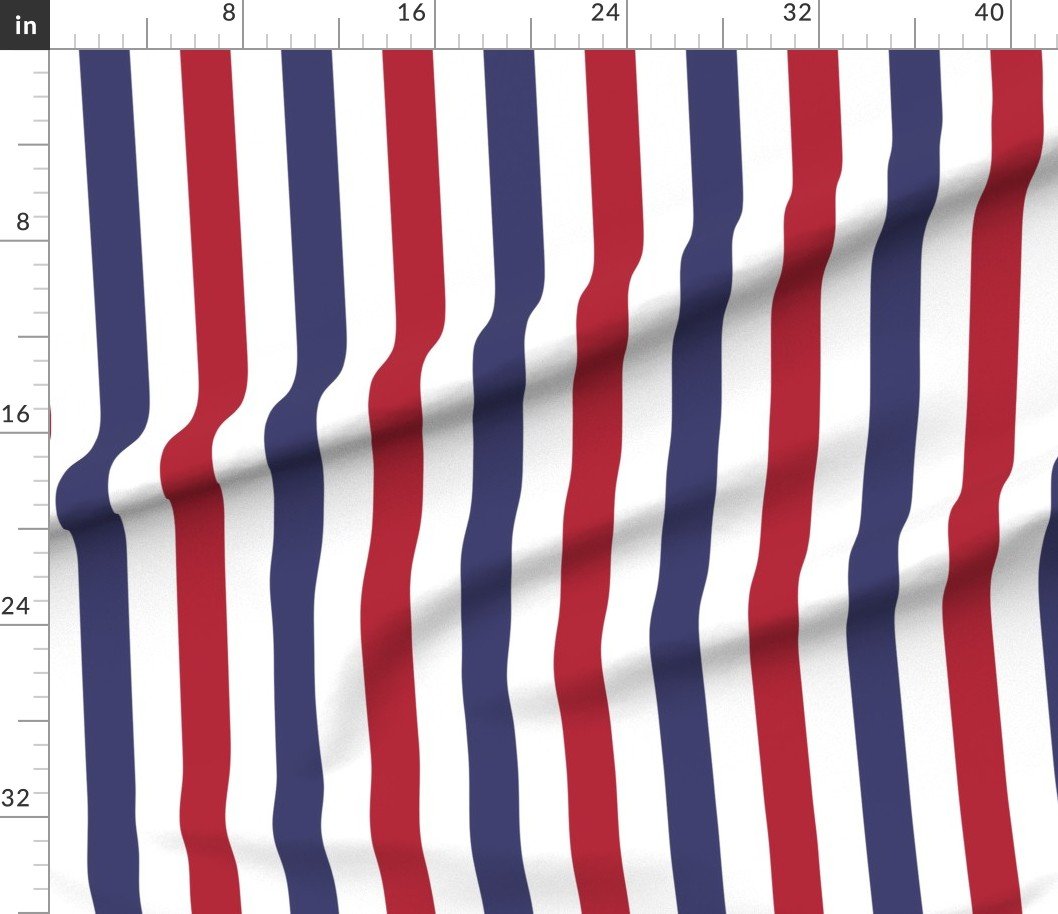 2 inch Flag Red White and Blue Alternating V Stripes Interior Collection Design Collection american flag fabric