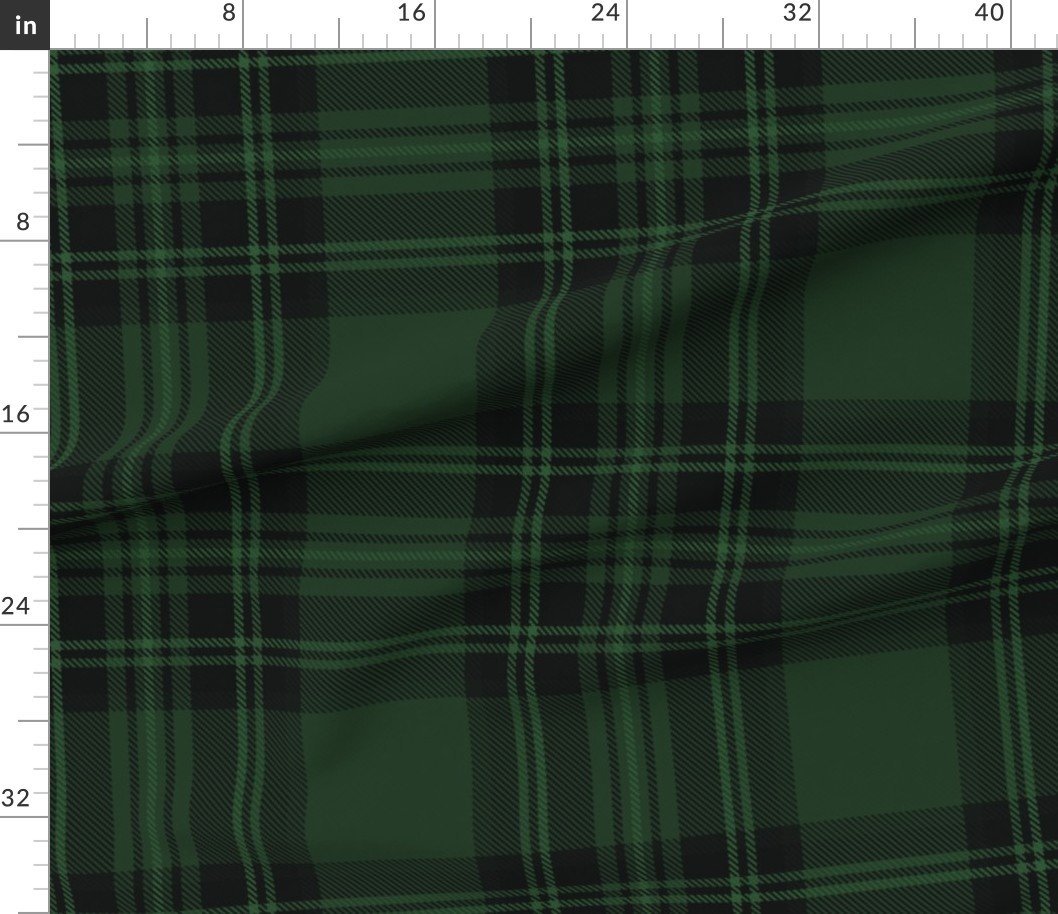 Jumbo Hunter Green Christmas Stewart Tartan Design Collection Decor Collection stewart tartan fabric