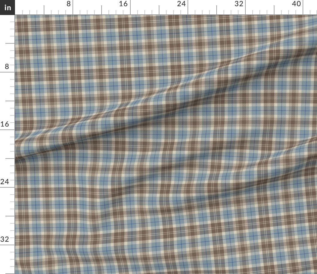 Cream with Beige and Blue French Provincial Tartan Home Decor Collection Design Collection old color tartan fabric