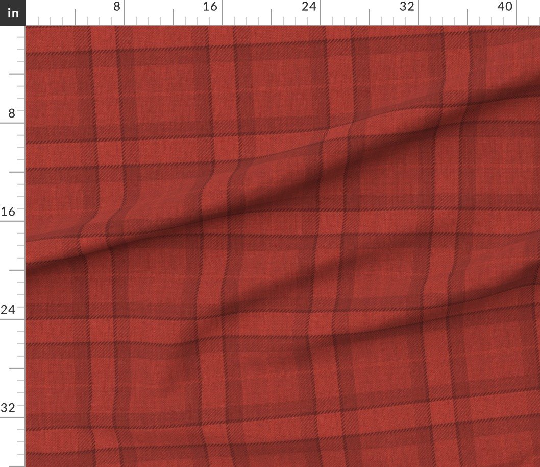 Red Vermillion Vintage Christmas Tartan Plaid Interior Collection Interior Collection tartan plaid fabric
