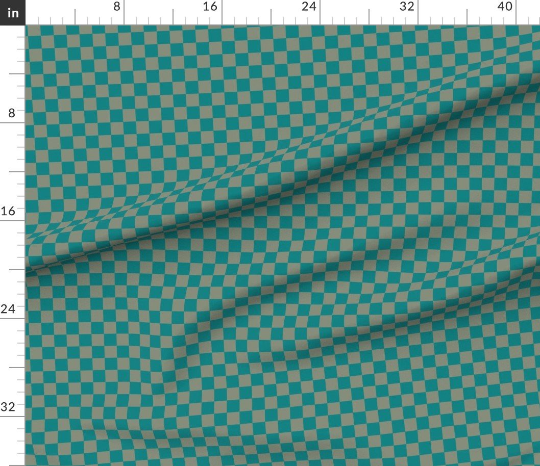 Classic Teal and Sage Green 1 Inch Check Home Decor Collection Design Collection sage green fabric