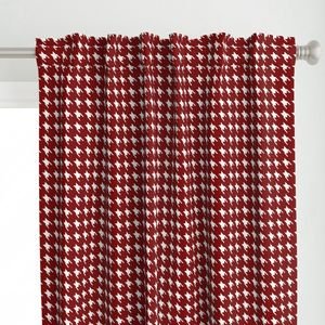 Large Dark Christmas Candy Apple Red Houndstooth Check Home Styling Collection Home Decor Collection apple red houndstoot curtain design