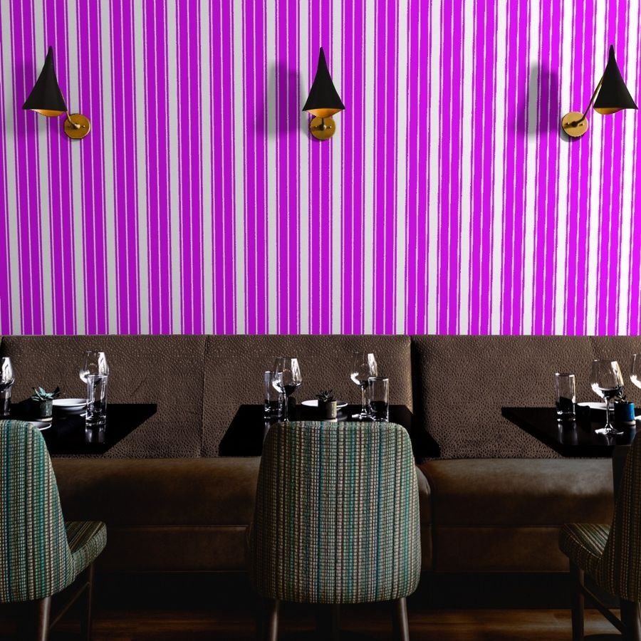 Orlando Orchid and White Vertical French Stripe Wallpaper orlando orchid wallpaper